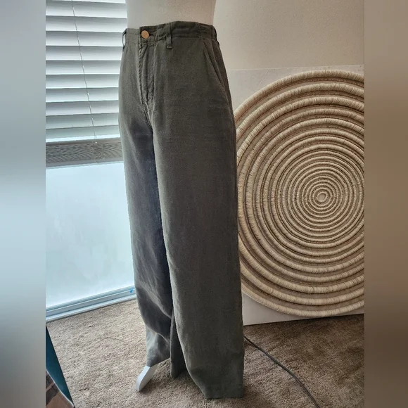 L'Agence Bria High waist wide leg linen pants Sz.26 - Picture 2 of 6